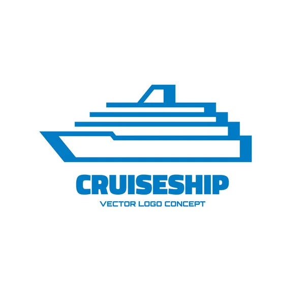 Cruise ship - vector logo concept illustration. Vector logo template. Design element. — Stock Vector