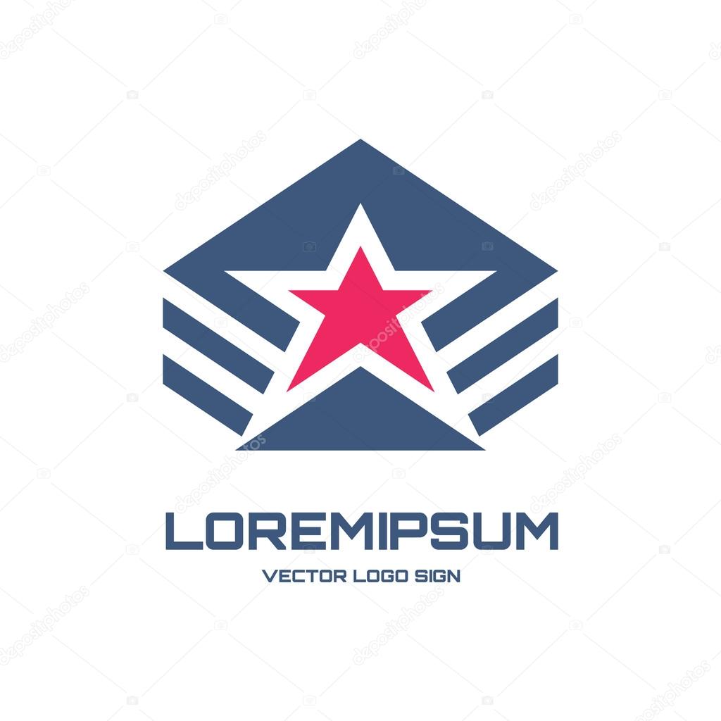 Star - vector logo illustration concept. Abstract star sign. Vector logo template. Design element.