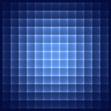 Mavi arka plan. Parlak mavi kareler. Mavi renklerde geometrik desen. Dijital sanat.