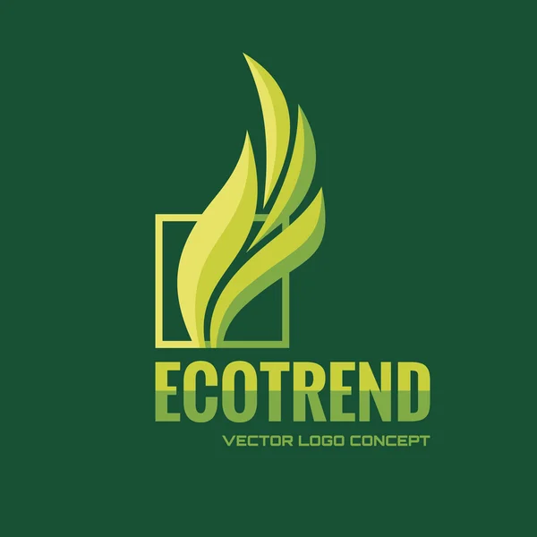 Ecotrend - vektor logo begrepp illustration. Leafs logotyp. Abstrakt tecken. Vektor logo mall. Designelement. — Stock vektor