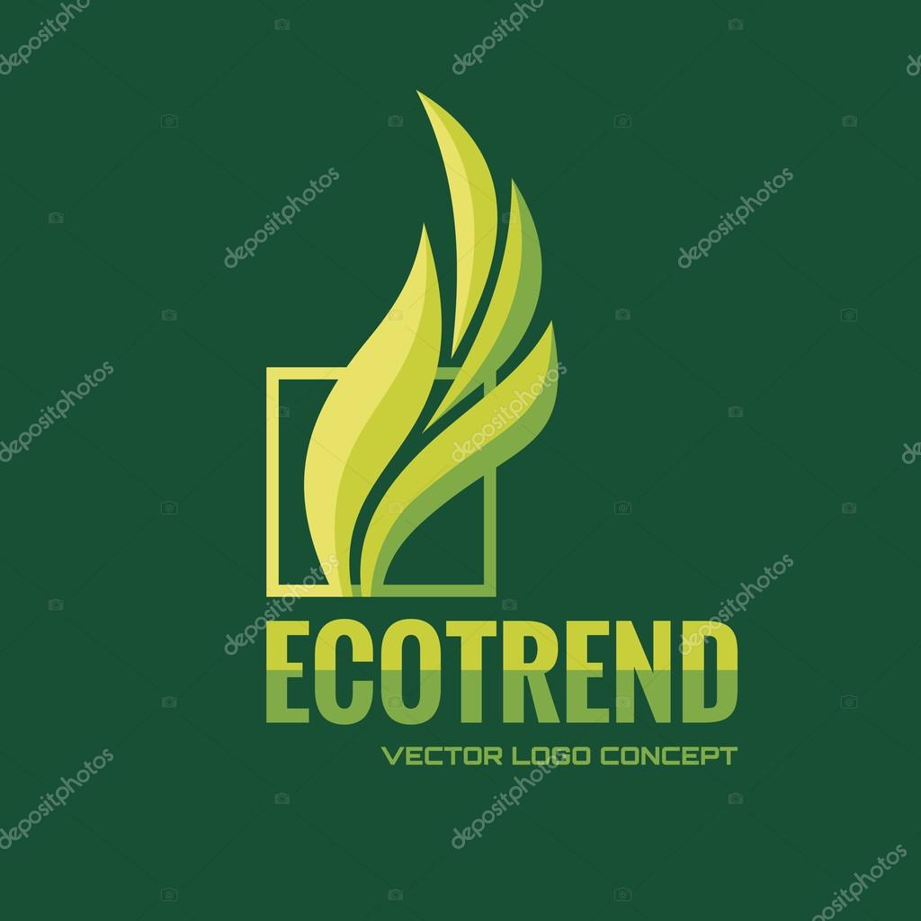 Ecotrend - vector logo concept illustration. Leafs logo. Abstract sign. Vector logo template. Design element.
