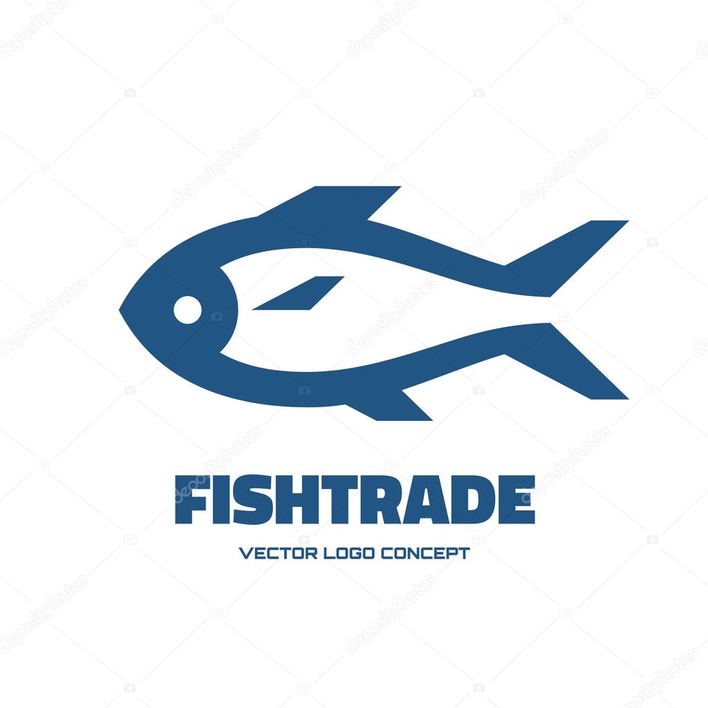 Fishtrade - vector logo concept. Fish vector illustration. Vector logo template. Design element.
