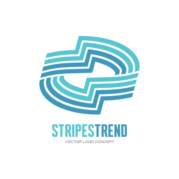 Stripestrend - vector logo concept illustration. Abstract vector logo. Vector logo template. Design element. — Stock Vector