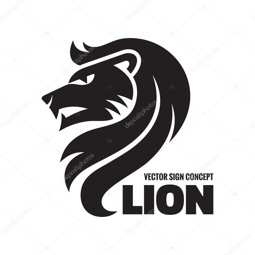Animal lion - vector logo concept illustration. Lion head sign illustration. Vector logo template. Design element.