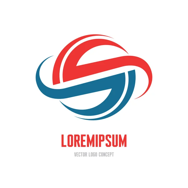 Lorem Ipsum - soyut vektör logo konsept illüstrasyon. Soyut gezegen vektör logosu. Vektör logo şablonu. Tasarım öğesi.