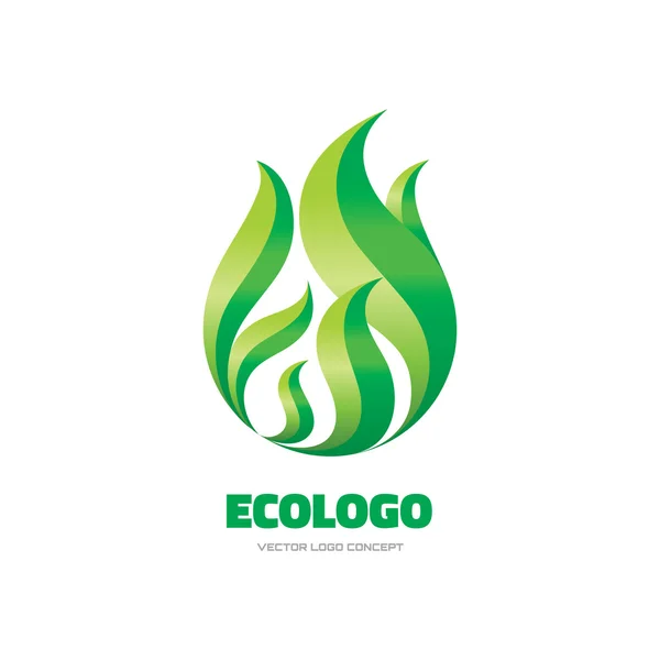 Ecologo - ilustração do conceito de logotipo vetorial. Logotipo da folha. Deixe o logotipo. Logotipo da natureza. Modelo de logotipo do vetor. Elemento de projeto . —  Vetores de Stock