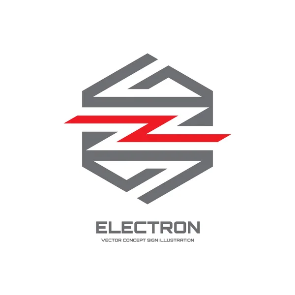 Electrón - ilustración del concepto de logotipo vectorial. Logo del rayo. Logotipo de energía eléctrica. Plantilla de logotipo vectorial. Elemento de diseño . — Archivo Imágenes Vectoriales