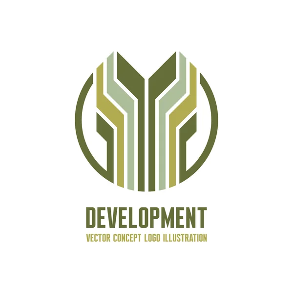 Development - vector logo concept illustration for business company. Vector logo template. Design element. — 图库矢量图片