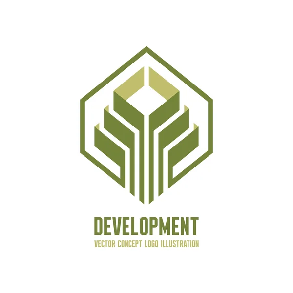 Development - vector logo concept illustration for business company. Vector logo template. Design element. — 图库矢量图片