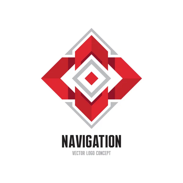 Navigazione - illustrazione astratta del concetto di logo vettoriale. Logo astratto delle frecce. Modello logo vettoriale. Elemento di design . — Vettoriale Stock