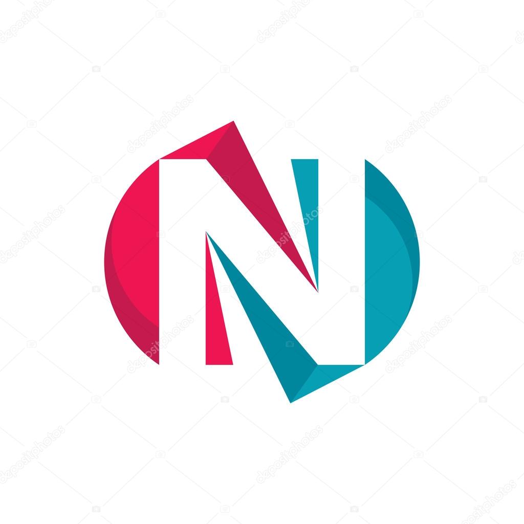 Letter N - vector logo concept illustration. Letter N logotype. Abstract logo. Vector logo template. Design element.