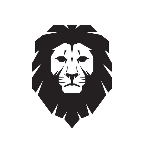 Lion head - vector sign concept illustration. Lion head logo. Wild lion head graphic illustration. Design element. — Stok Vektör