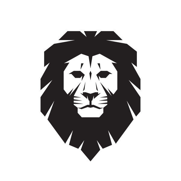 Lion head - vector sign concept illustration. Lion head logo. Wild lion head graphic illustration. Design element.