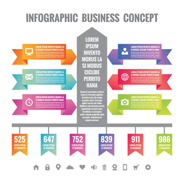 Business infographic concept layuot. Origami vector banners - Infographic template for presentation, booklet, web site and other creative projects. Design elements. — Stok Vektör
