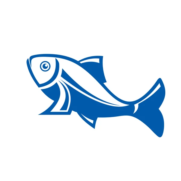 Fish - gambar konsep logo vektor. Templat logo vektor. Elemen desain . - Stok Vektor