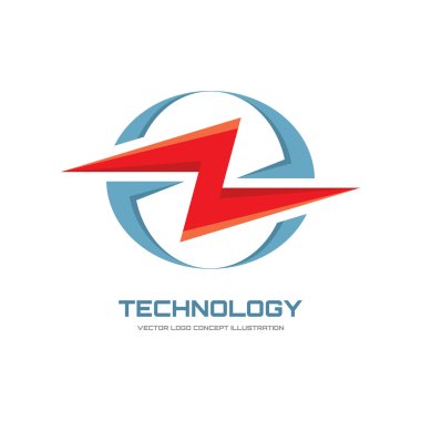 Electronic technology  - vector logo concept illustration. Lightning logo. Electricity power logo. Vector logo template.