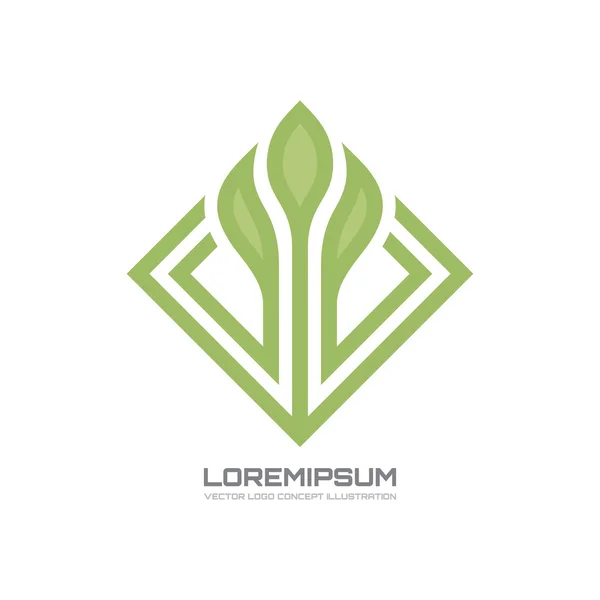 Sprout - vector logo concept illustration. Nature vector logo. Abstract vector logo. Vector logo template. — 스톡 벡터