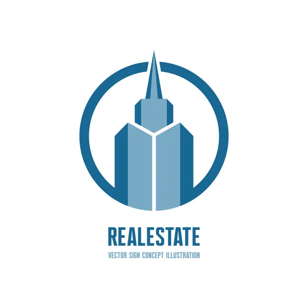 Real estate - vector logo concept illustration. Building logo. Vector logo template. — 图库矢量图片