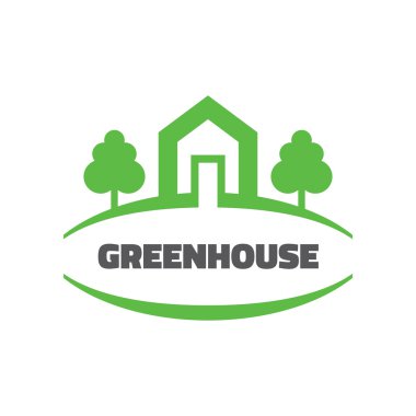 Green house - vector logo concept illustration. Home building logo. Ecology logo. Nature logo. Real estate logo. Vector logo template. Design element.