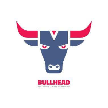 Bull head - vector logo concept illustration. Buffalo head logo. Bull head logo. Taurus head logo. Vector logo template. Design element.
