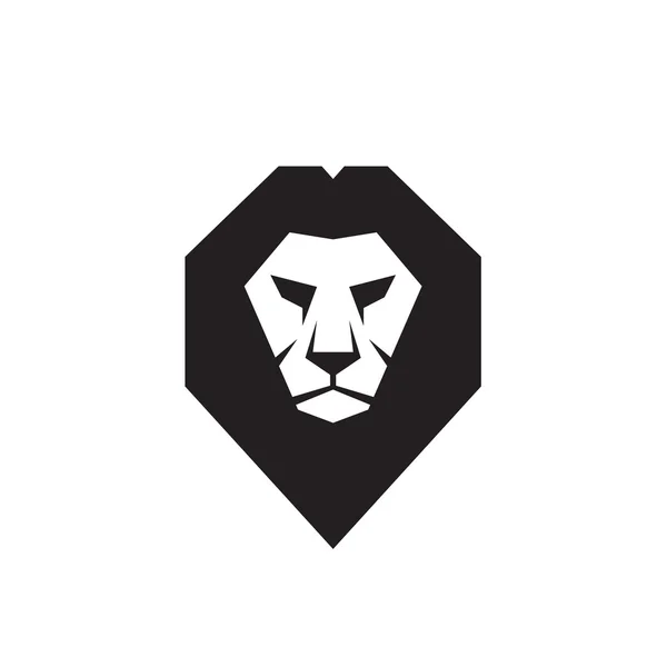 Lion head - vector sign concept illustration. Lion head logo. Wild lion head graphic illustration. Design element. — 图库矢量图片