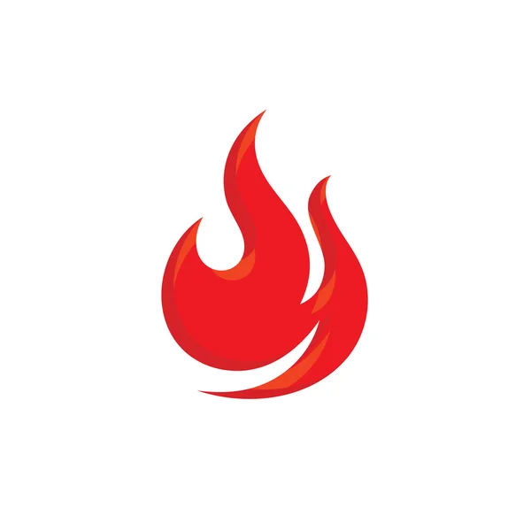 Flame - illustrazione del concetto di logo vettoriale. Segno di fuoco rosso. Modello logo vettoriale. Elemento di design . — Vettoriale Stock