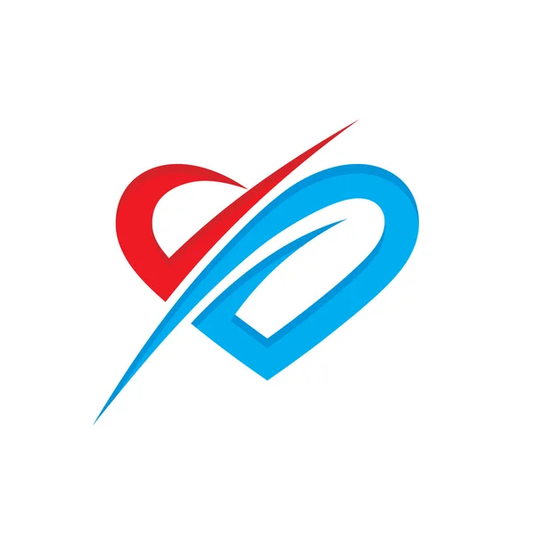 Abstract heart - vector logo concept illustration. Heart sign. Valentine's Day concept sign. Vector logo template. Design element. — 스톡 벡터