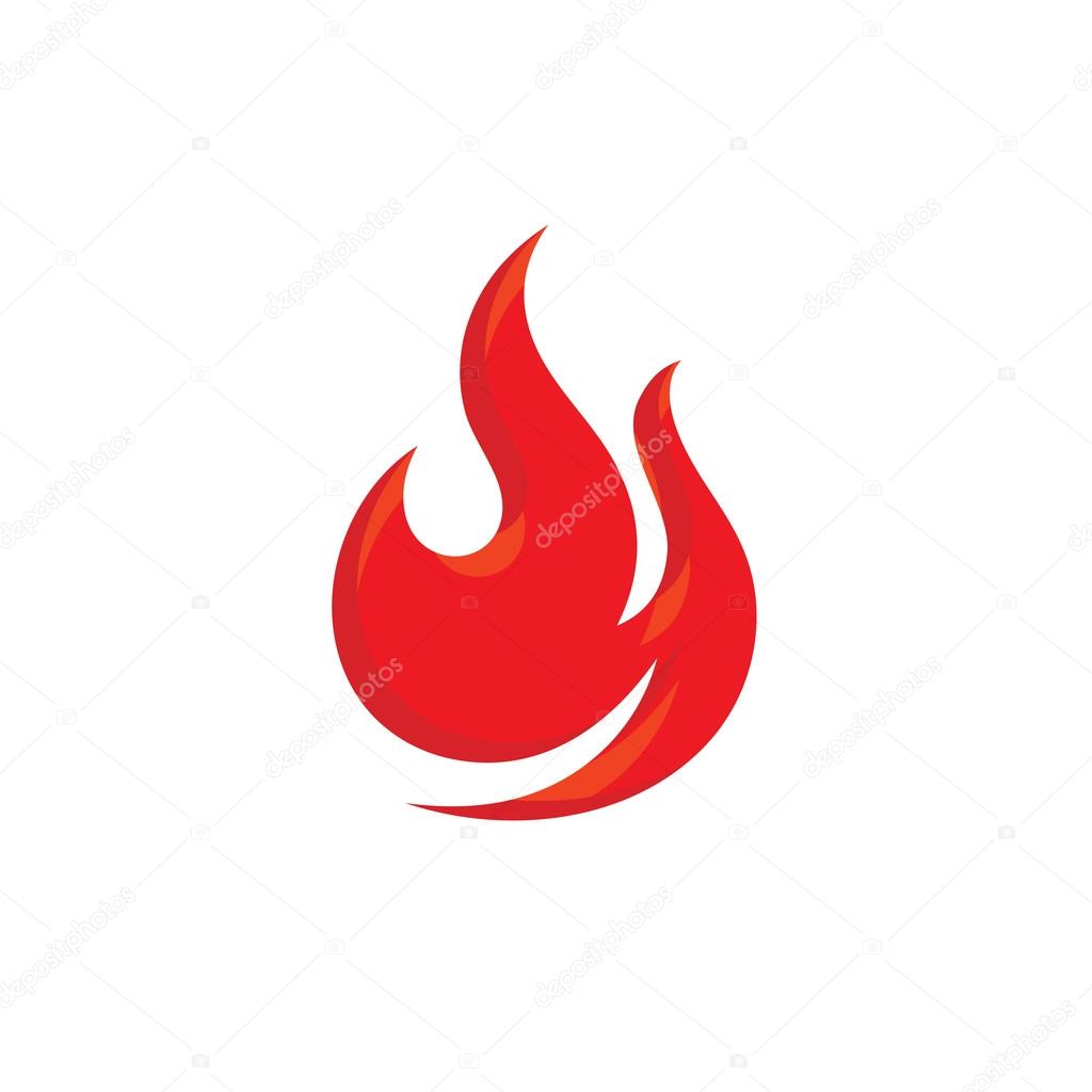 Flame - vector logo concept illustration. Red fire sign. Vector logo template. Design element.