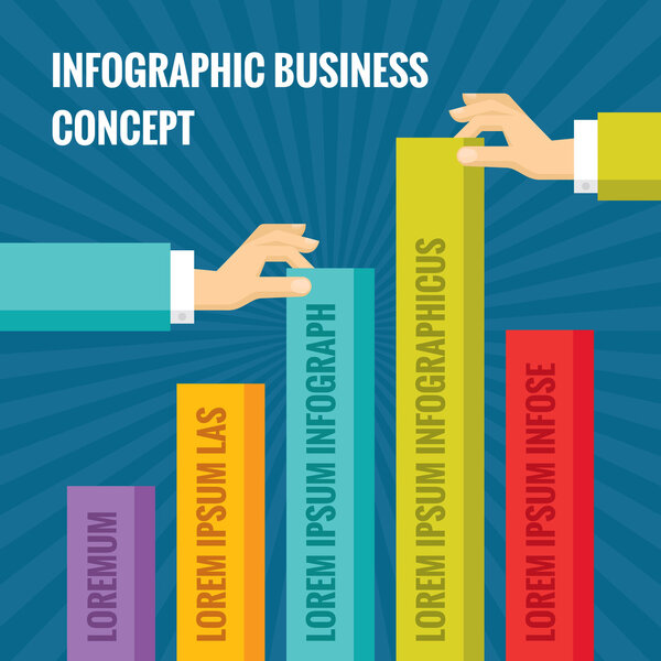 Человеческие руки и деловая графика - векторная концепция иллюстрации в плоском стиле дизайна для творческих проектов. Векторная коллекция рук человека
.