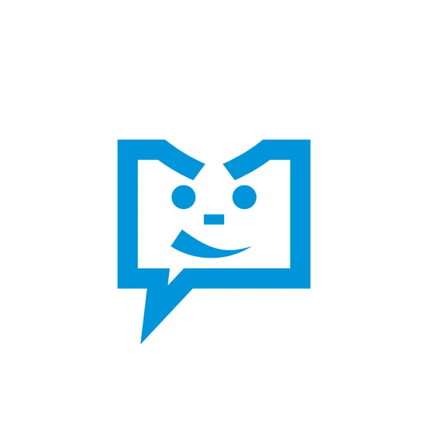 Bubble smile vector icon. Bubble smile vector logo concept illustration. Chat vector symbol icon. Design element. — Stok Vektör