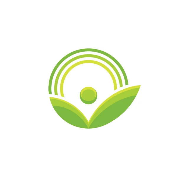 Nature - vector logo concept illustration. Ecology logo. Leafs logo sign. Bio logo. Organic logo. Agriculture logo. Vector logo template. Design element. — ストックベクタ