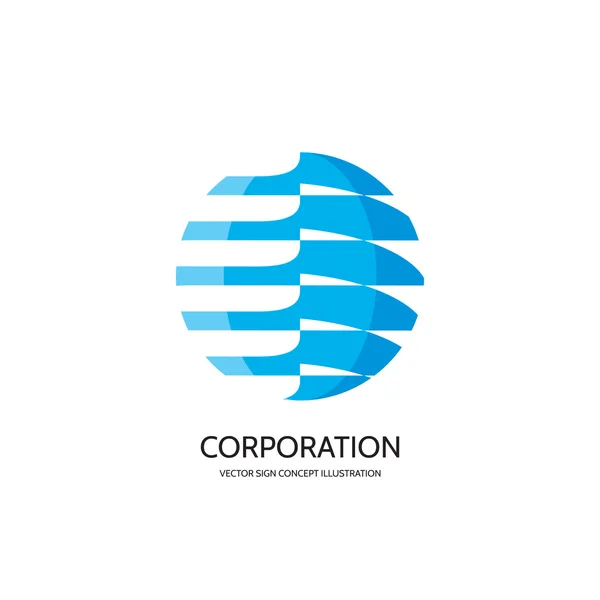 Ilustración abstracta del concepto del logotipo del vector. Rayas abstractas en círculo. Esfera vector logotipo. Logotipo vectorial de alta tecnología. Logo del globo. Signo de logotipo geométrico. Plantilla de diseño de logo vectorial . — Archivo Imágenes Vectoriales