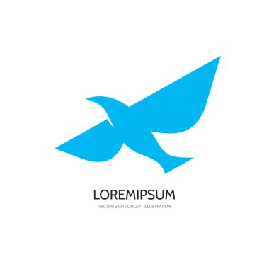 Bird - vector logo concept illustration. Bird logo. Dove logo. Bird icon. Bird sign. Bird symbol. Vector logo template. Design element.
