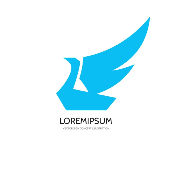 Bird - vector logo concept illustration. Bird logo. Dove logo. Bird icon. Bird sign. Bird symbol. Vector logo template. Design element. — Stock vektor
