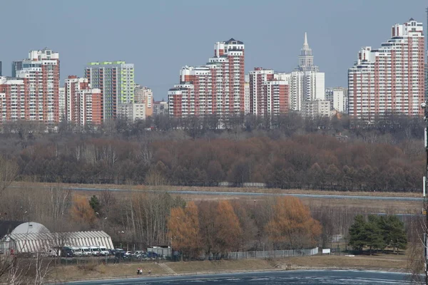 Moscow City Buildings Mnevniki District Red Houses — Stock Photo, Image