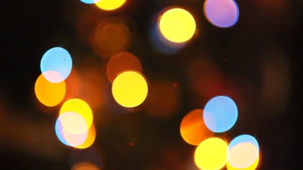 Colorful night bokeh — Stock Video