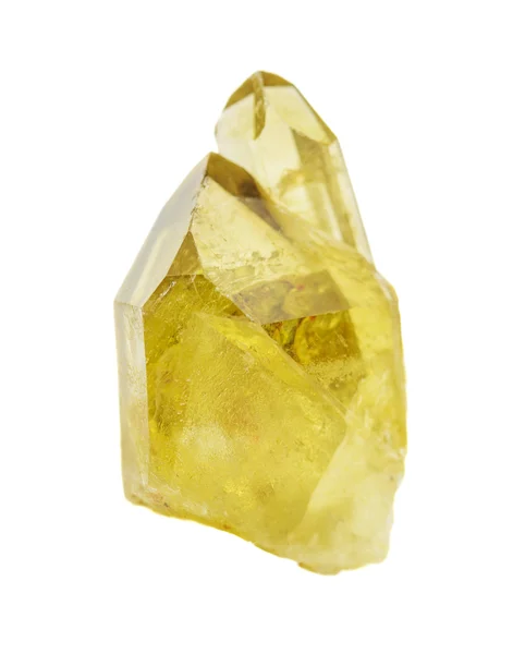 Cristaux de citrine sur fond blanc — Photo