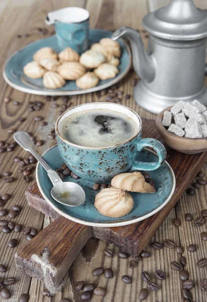 Coffee and biscuits — Stock Photo, Image