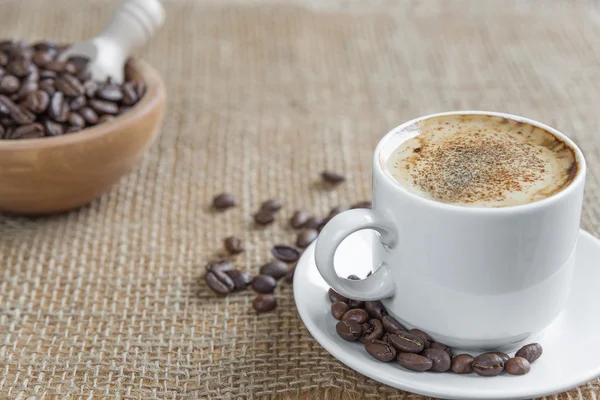 Fincan kahve ve metin için bir yer — Stok fotoğraf