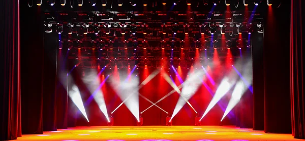 Concert stage with red light — Stock Photo, Image