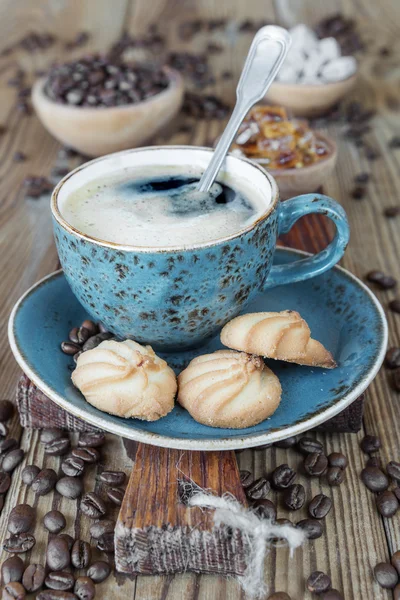 Café e biscoitos — Fotografia de Stock