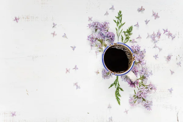 Koffie en paars Lila — Stockfoto