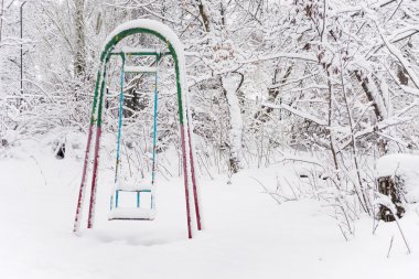 Kış Park Çocuk salıncaklar