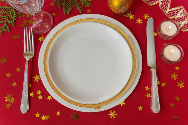 Piękny świątecznego stołu — Zdjęcie stockowe