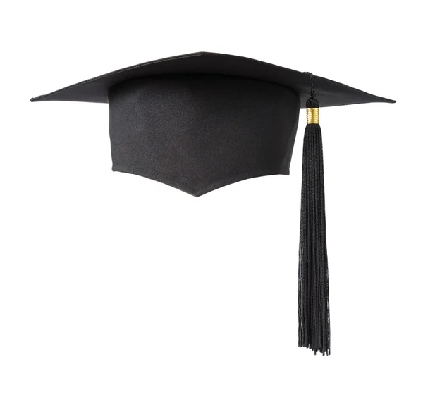 Graduation hat on white background — Stock Photo, Image