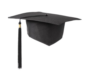 Graduation hat on white background clipart