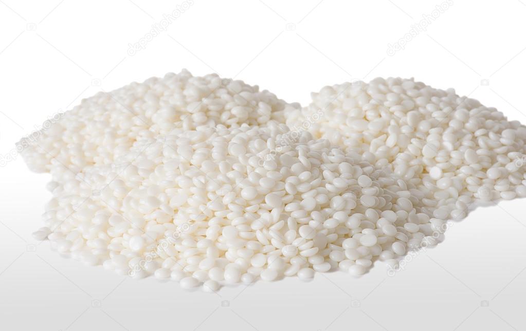 White polymer granules