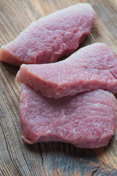 Drei Stück Schweinefleisch — Stockfoto