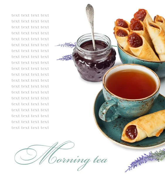 Xícara de chá da manhã — Fotografia de Stock