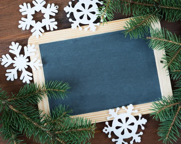 Fondo de Navidad con pizarra — Foto de Stock